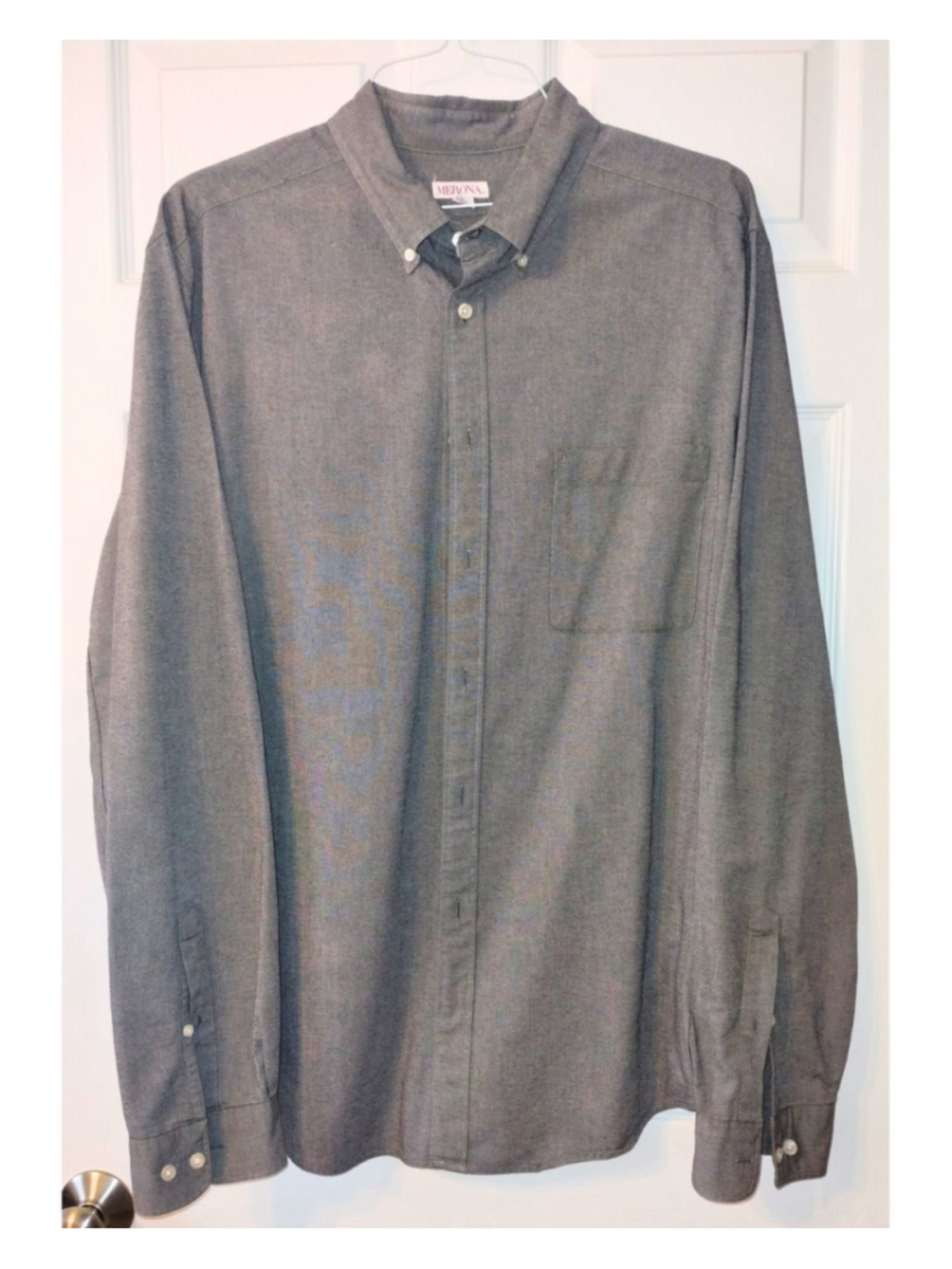 Men's Merona Gray Button Down Shirt (Size XLT)